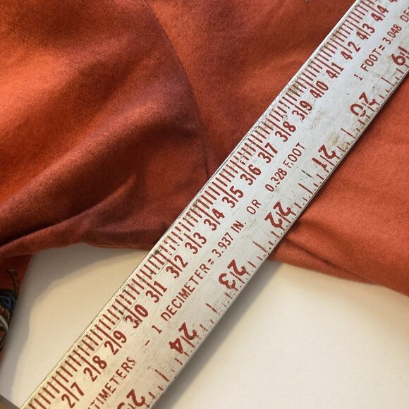 Vtg Mens Hawaiian Shirt Pacific Legend Apparel Cotton Motorcycle Large Orange - Picture 6 of 8